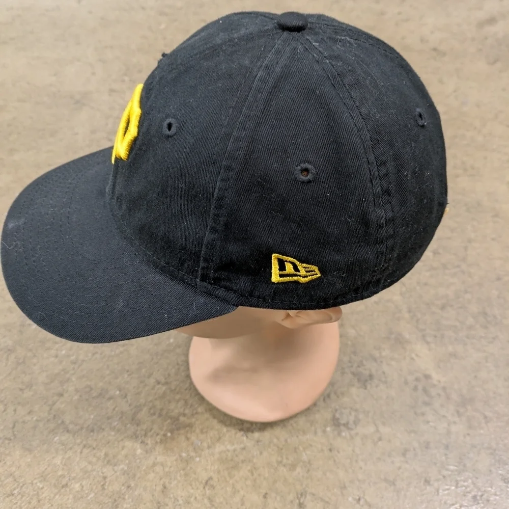 New Era Kids Black Hat with Yellow Lettering Pirates